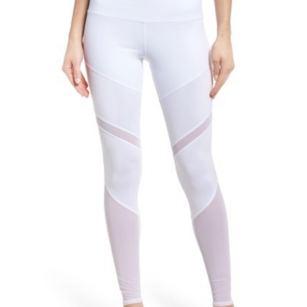 Alo Yoga white Sheila high waist leggings
